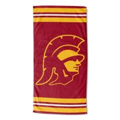 USC Trojans Cardinal Tommy Head Gold Stripe Beach Towel